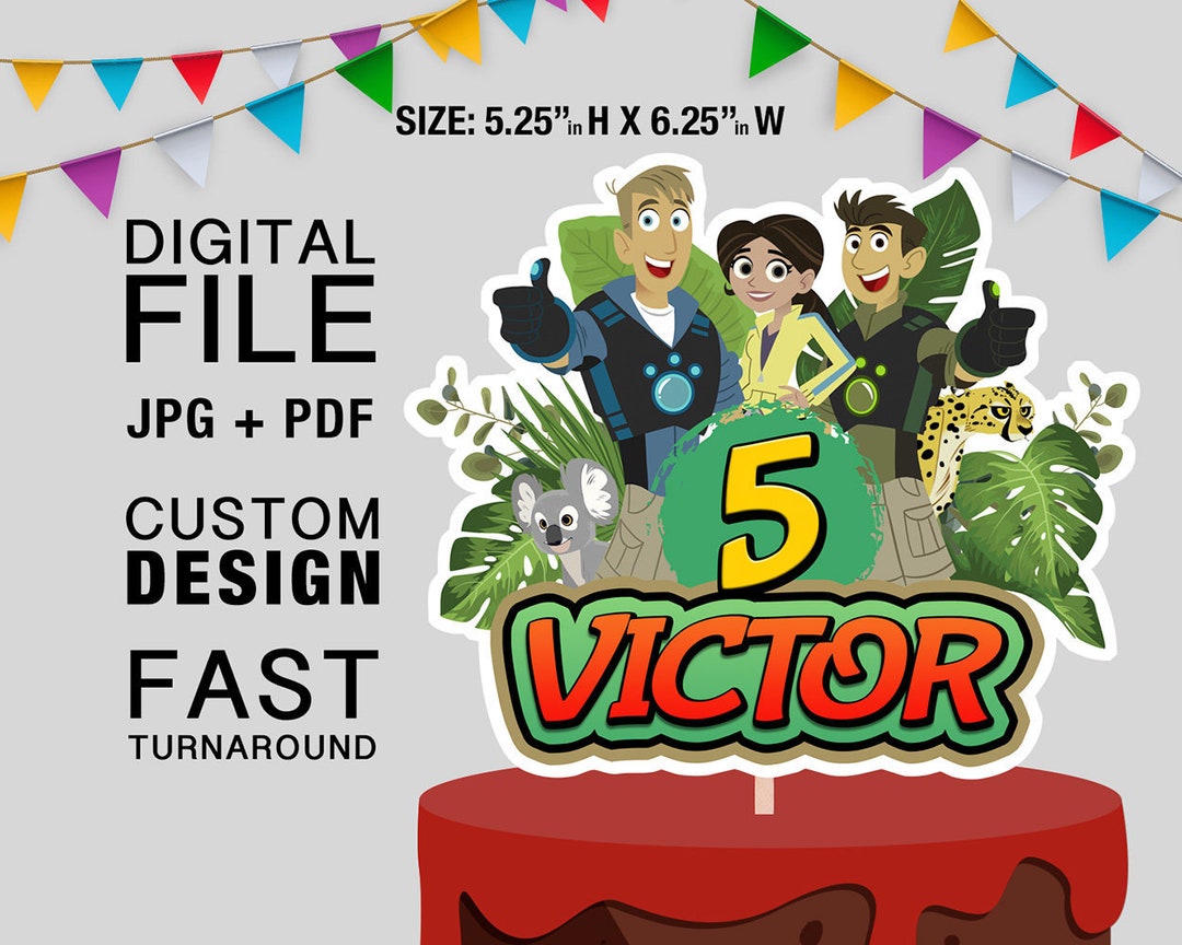 Personalized Topper Wild Kratts Cake Topper DIY Wild - Etsy