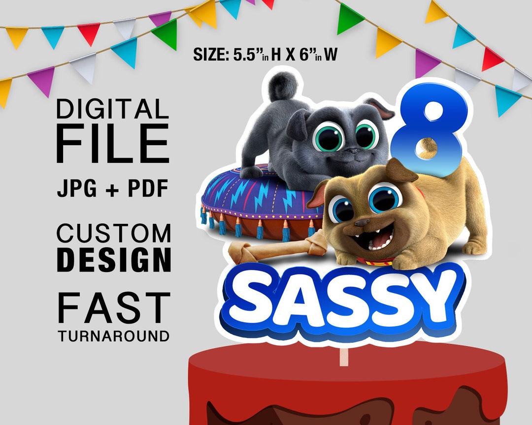 Puppy Dog Pals Cake Topper DIY Puppy Dog Pals Decor - Etsy