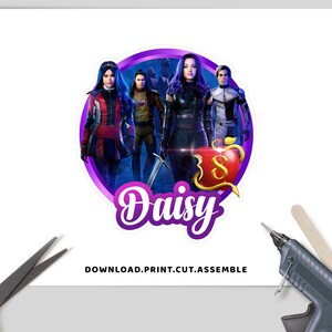 Descendants Cake Topper DIY Descendants Printable - Etsy Canada