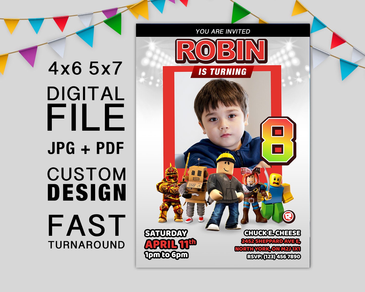 Roblox Doors Seek Birthday Banner Personalized Party Backdrop