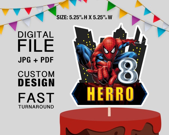 Spiderman Cake Topper DIY Spiderman Printable - Etsy