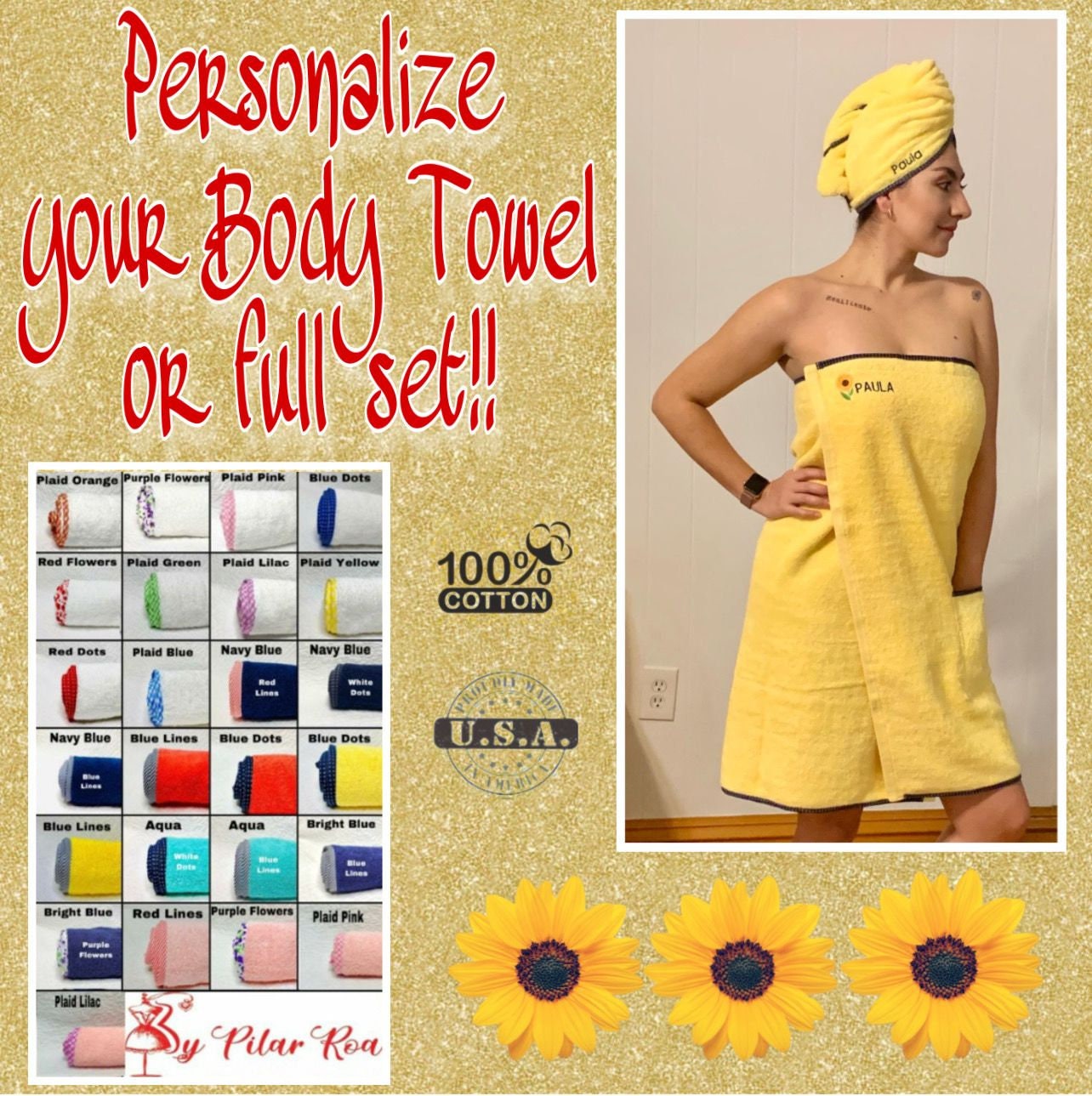 Towel with straps hotsell