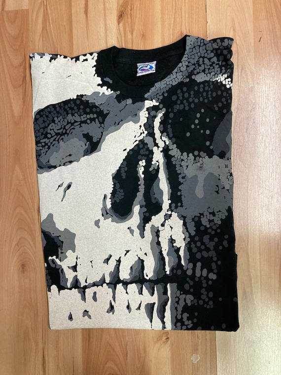 1992 Liquid Blue Skeleton AOP Tee