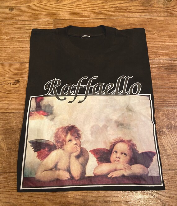 Vintage 80’s Raffaello Sistine Cherbus Angel Art T