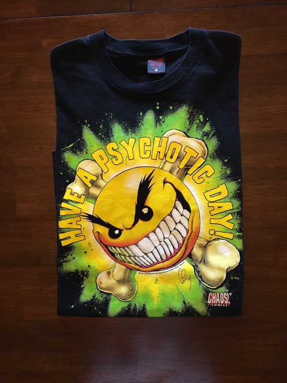 1995 Fashion Victim Smiley Button Tee