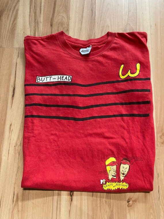1993 Beavis and Butthead Burger World Uniform Tee