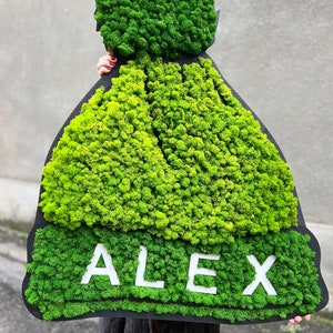 Custom Company Logo, Personalized Company Logo Design, Custom Moss Wall Art, Custom Moss Sign, Office Moss Decor, Eco-friendly Moss Logo