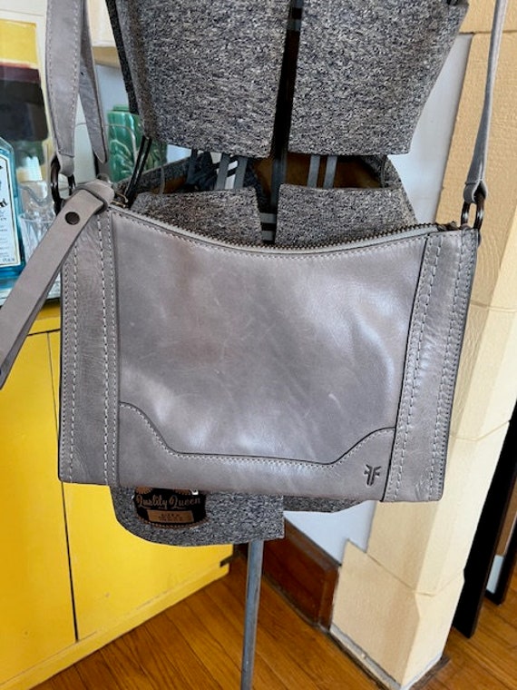 Leather Carbon/Grey Frye Melissa Crossbody Bag - image 1