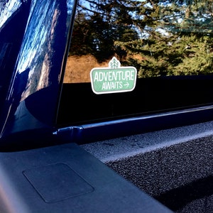 Adventure Awaits Sticker Simple Hand-drawn Vinyl Sticker - Etsy