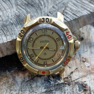 Vintage command watch WOSTOK &quot;COMMANDER&quot;,wrist watch,mechanical watch,waterproof watch,men&#39;s watch,retro watch