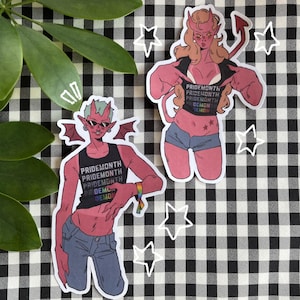 PRI[DEMON]TH - Pack d'autocollants faits main (2 autocollants)
