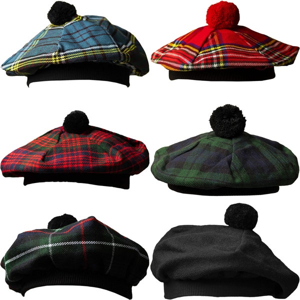 Écossais Highland Kilt Wool Tammy Hat Tam O' Shanter