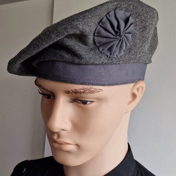 Chapeau irlandais gris Caubeen Bonnet militaire Béret Chapeau en laine, chapeau ample, Chapeau Tam O Shanter