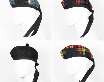 Baby Cap Scottish Highland Tartan Glengarry Cap / Kilt Hat Muli Tartan 6M to 2 Year