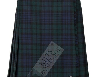 Black Watch Ladies Tartan Ladies Knee Length Kilt Skirt Knee Length Kilt