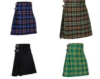 Men's Scottish Traditional 8 Yard Kilt  Handmade Scottish Kilts for Men Available in Various Tartans