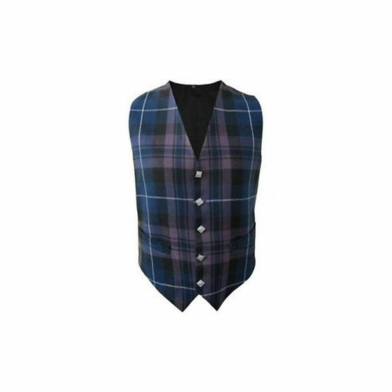 Scottish Men's Formal Tartan Waistcoats / Vests 4 Plaids Fully lined back strap Pride Of Scotland