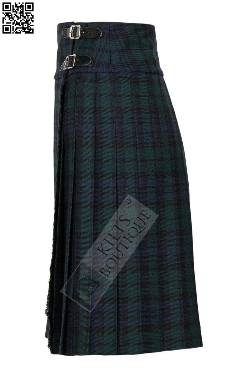 Black Watch Ladies Tartan Ladies Knee Length Kilt Skirt Knee Length Kilt image 3