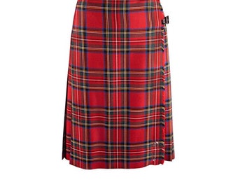 Ladies Tartan Kilted  Mid-calf Length Pleat Skirt Kilt