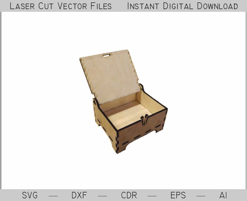 Latch box. Laser cut files SVG DXF cnc lasercut files dxf Etsy