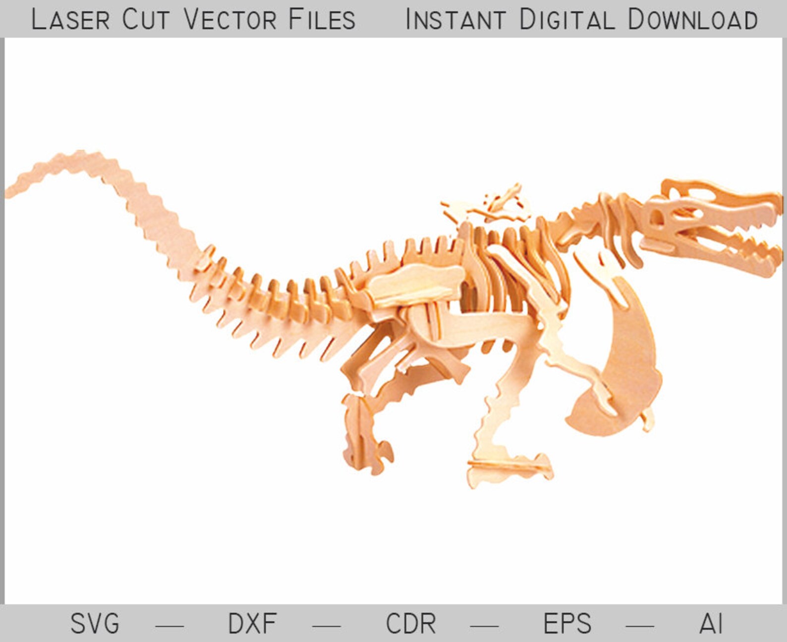 Dinosaur. Laser Cut Vector SVG DXF Lasercut Cnc Router Etsy