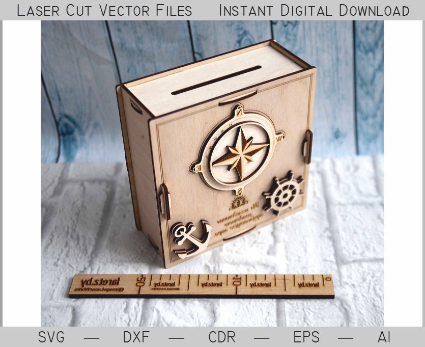 Piggy Banks Set. Laser cut SVG DXF cnc plans wooden puzzle Etsy