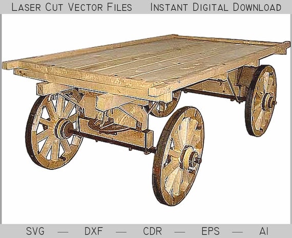 Download Cart Laser Cut Vector Svg Dxf 3d Puzzle Dxf Files For Etsy