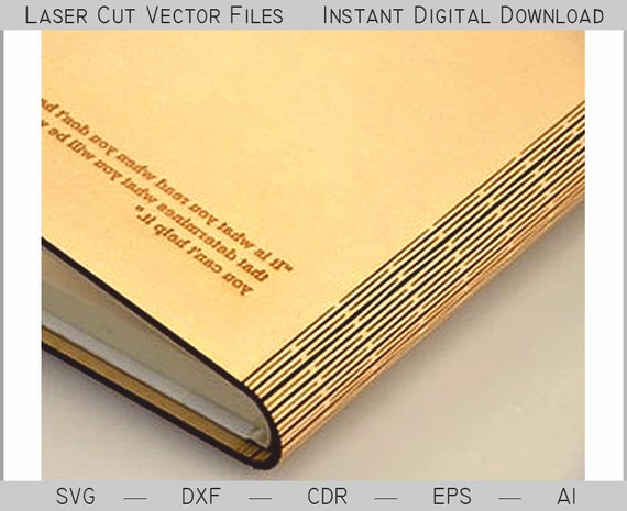 Download Book Cover Laser Cut Files Svg Dxf 3d Puzzle Dxf Files For Etsy