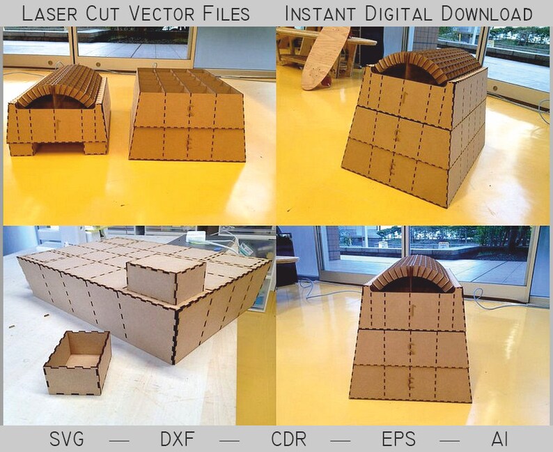 Parametric seat wooden puzzle cnc vector plan svg file cdr cut files laser cut model Vector model SVG DXF cnc plans glowforge vector