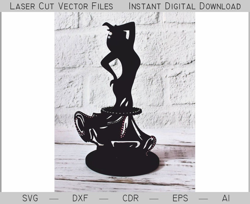 Download Napkin Holder Girl Vector Model Svg Dxf Cnc Files For Wood Etsy