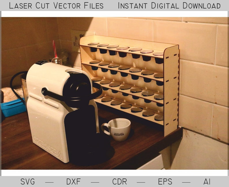 Cup holder. Laser cut files SVG DXF laser cut template cnc Etsy