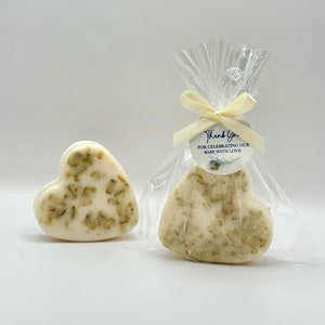 Oatmeal Heart Soap Favors: Scented Party Favors, Wedding, Baby Shower, Bridal, Gender Reveal
