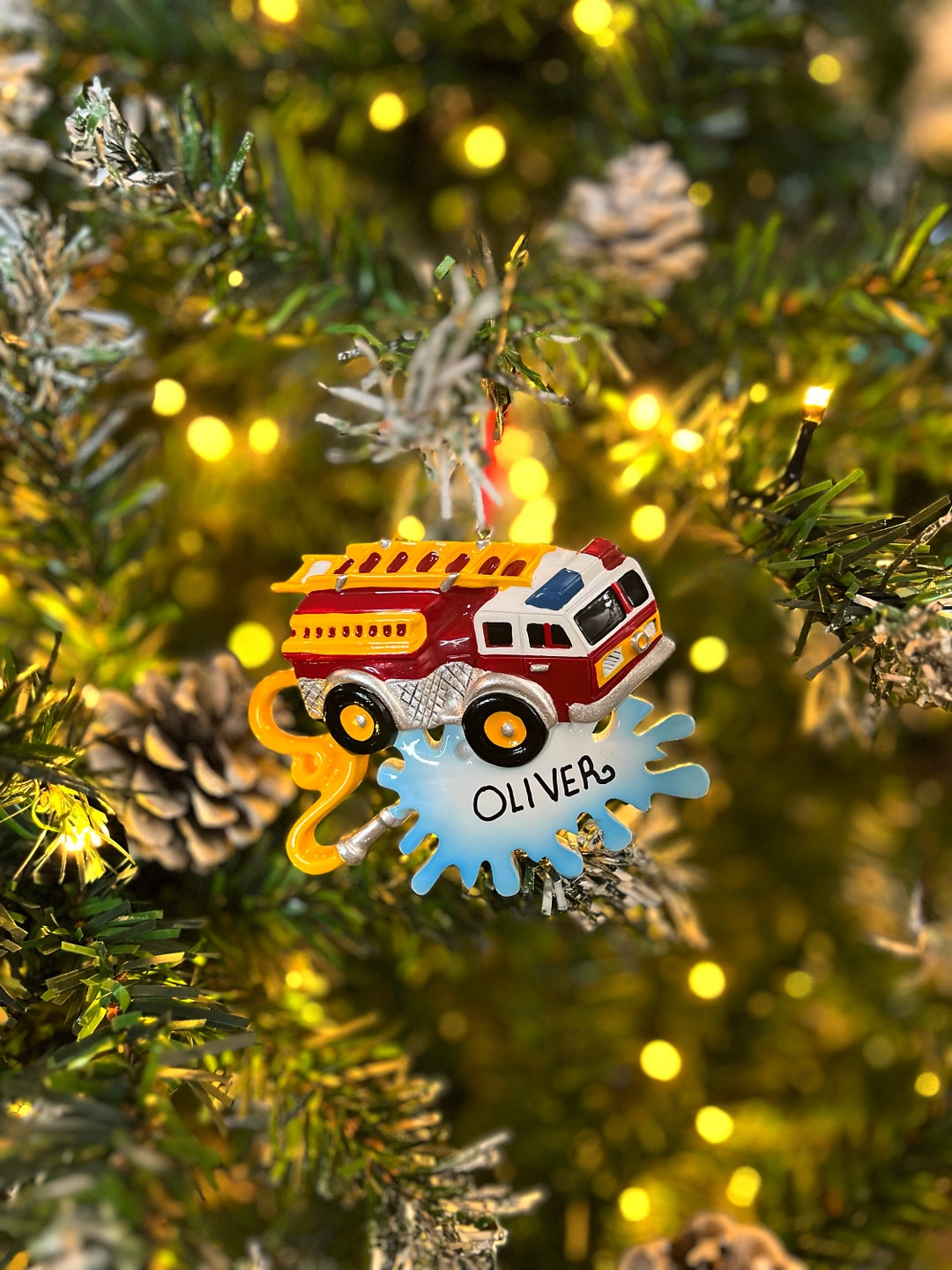 Fire Truck Christmas Ornaments 