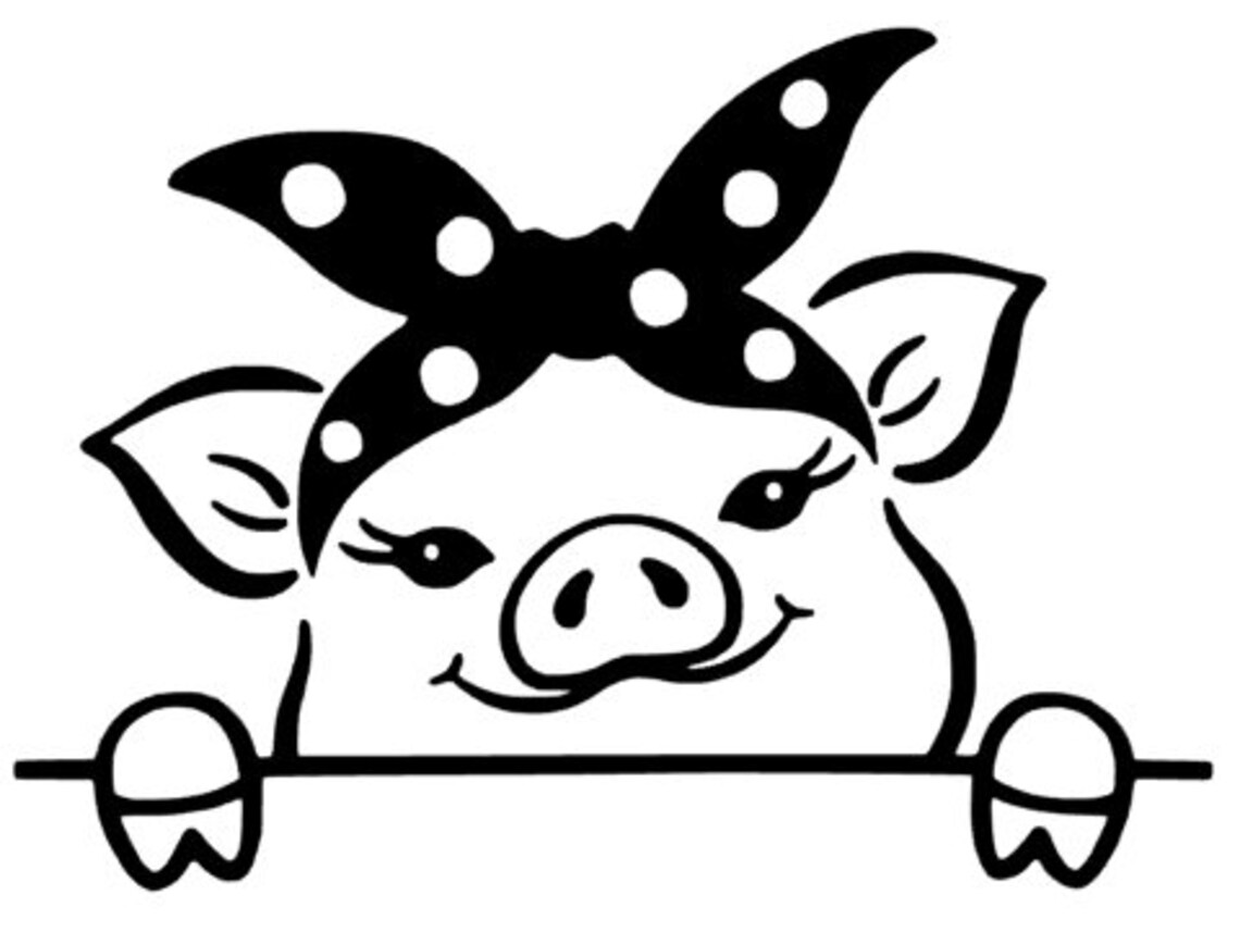 Pig Decal Etsy