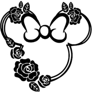 Minnie Mouse Floral Vinyl Decal
