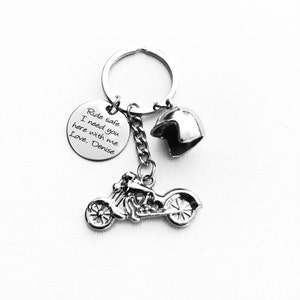 Keychain For Bike Riders Classic Bike Keychain To My Boyfriend Ride Safe I Need You