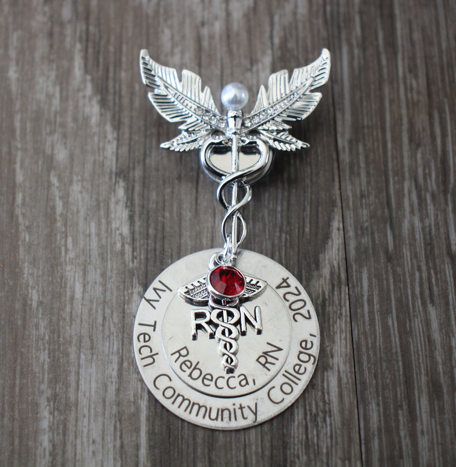 Rn/bsn/lpn/lvn Pin - Personalized Nursing Pin - Nursing Student ...