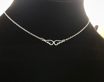 Dainty Angel Wings Necklace: Stainless Steel Memorial Gift