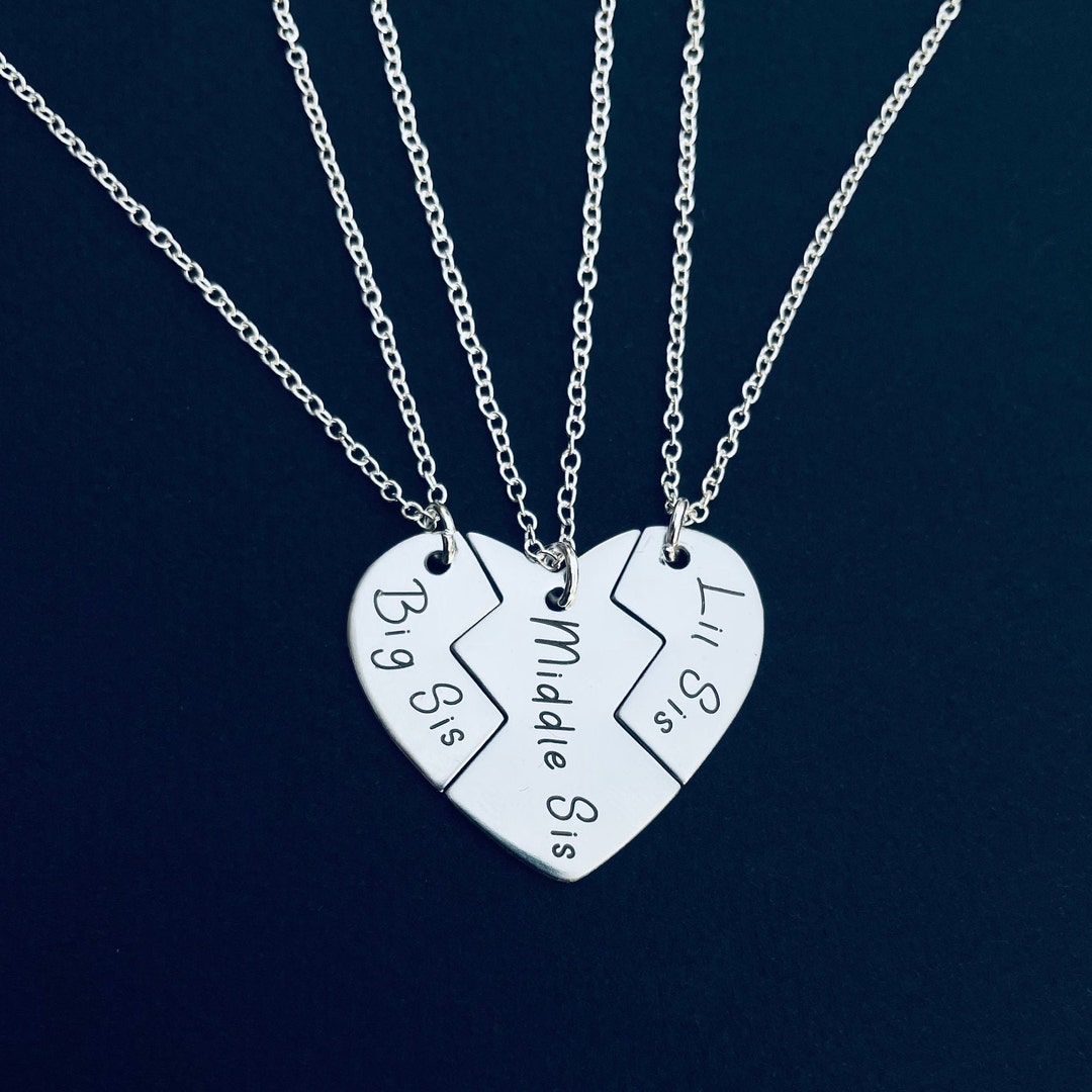 Daughters Necklace Set Sisters Necklace Set Big Sister