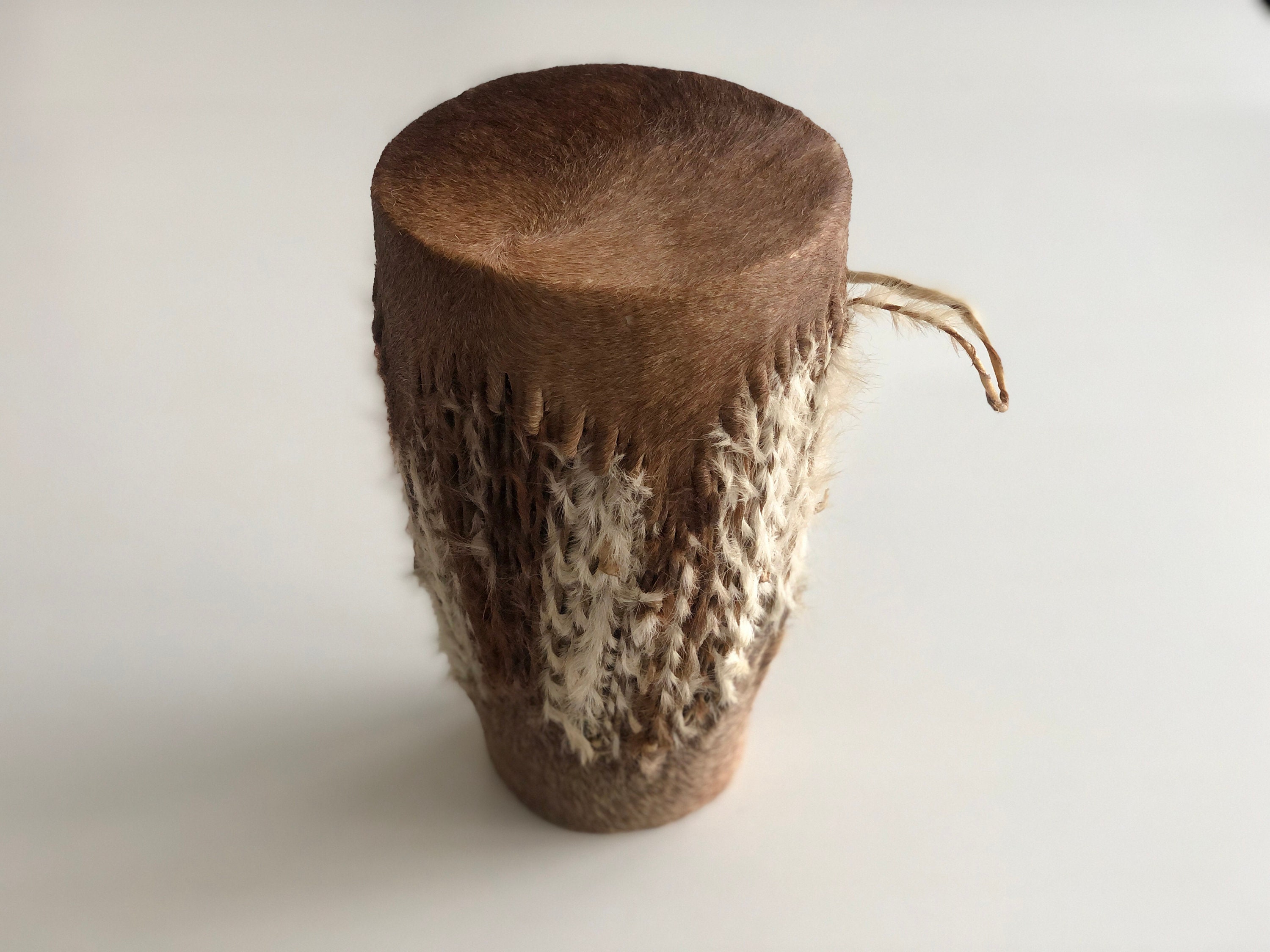 Tambour en Peau de Chèvre Brun