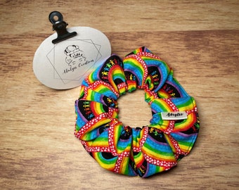Vibrant Rainbow Scrunchie | Gift Ideas | Hair Accessories | Hair Tie | Scrunchies