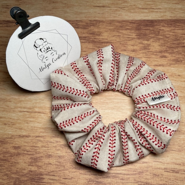 Baseball Scrunchie | Sports Gift Ideas | Hair Accessories | Hair Ties | Scrunchies | Handmade in Ontario