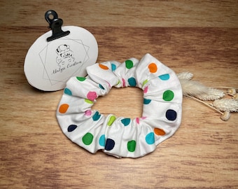Colourful Polka Dot Scrunchie | Gift Ideas | Hair Accessories | Hair Ties | Scrunchies | Handmade in Ontario