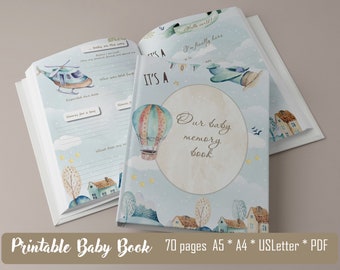 Printable Newborn Memory Keepsake, Milestone Recording Journal, First Year Milestones, Newborn Record Book, Printable Log Book, My 1st Year