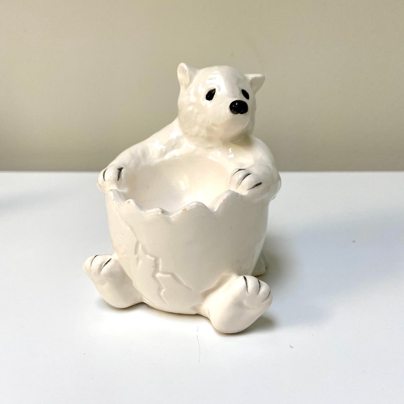 Vintage polar bear figurine ceramic polar bear figurine Etsy