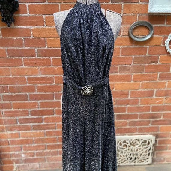 Vintage wide leg jumper, halter jumpsuit, vintage