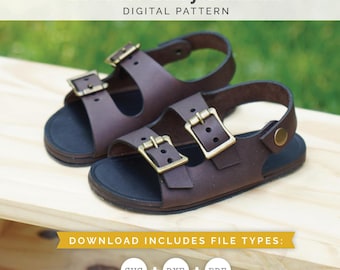 Baby Sandals Pattern for Leathercrafters - Baby & Toddler Sizes