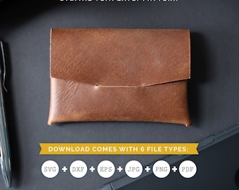 No Stitch Leather Wallet Pattern for Leathercrafters, Cricut Users and Lasercutters