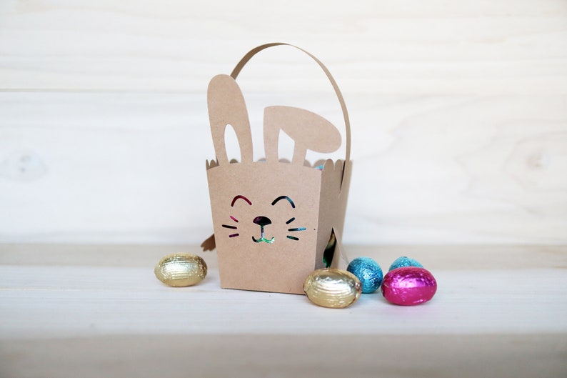 Easter Bunny Box SVG, Gift Box SVG, Party Favor, Basket Template, Cricut Cut Files, Silhouette Cut Files Download image 2