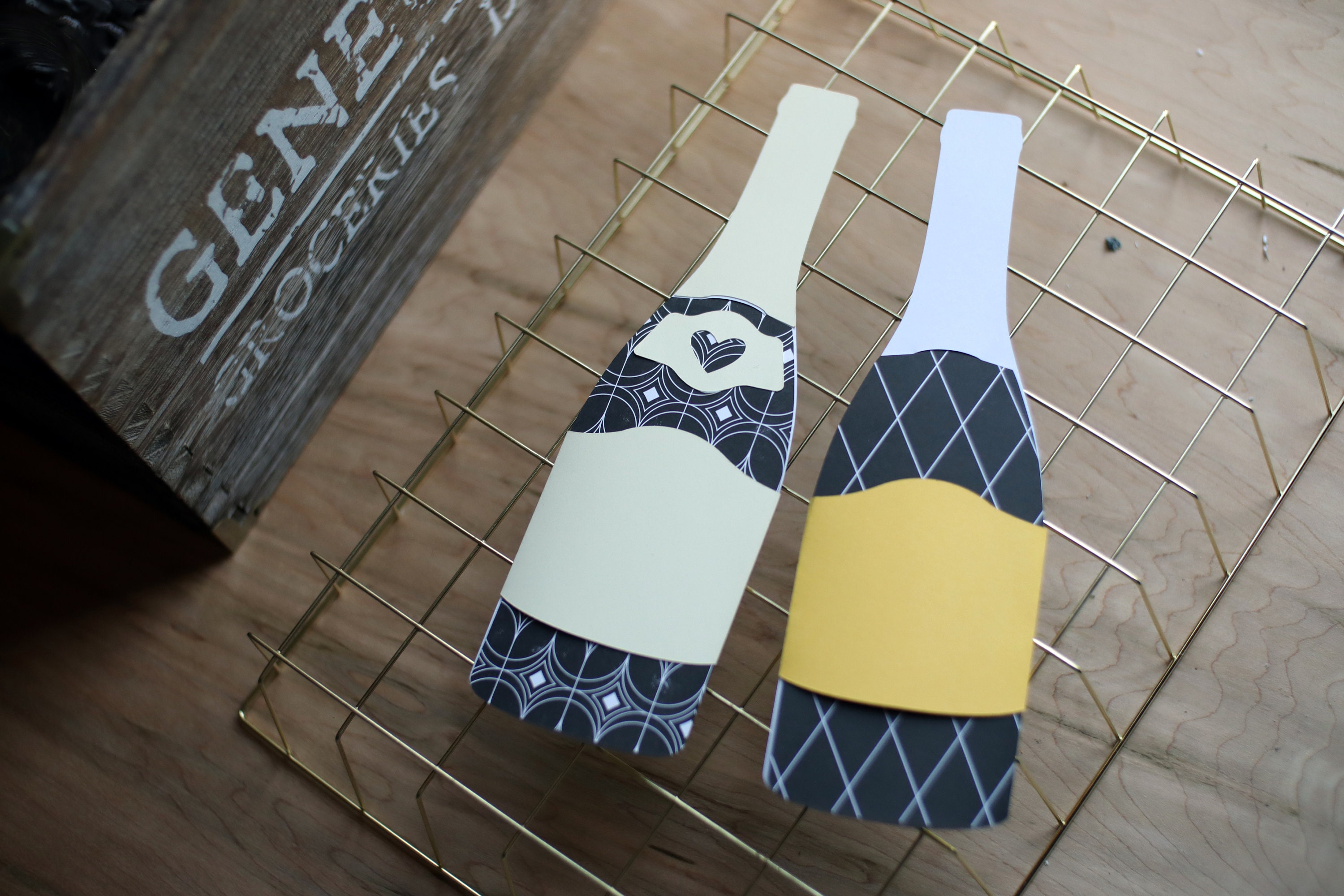 Wine Bottle Gift Card Template Gift Idea for Best Friend - Etsy